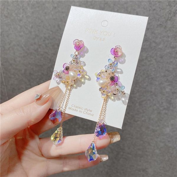 dangle & chandelier korea 2021 colourful crystal butterfly earrings for women long chain tassel temperament flowers drop pendant earring, Silver
dangle & chandelier korea 2021 colourful crystal butterfly earrings for women long chain tassel temperament flowers drop pendant earring, Silver
