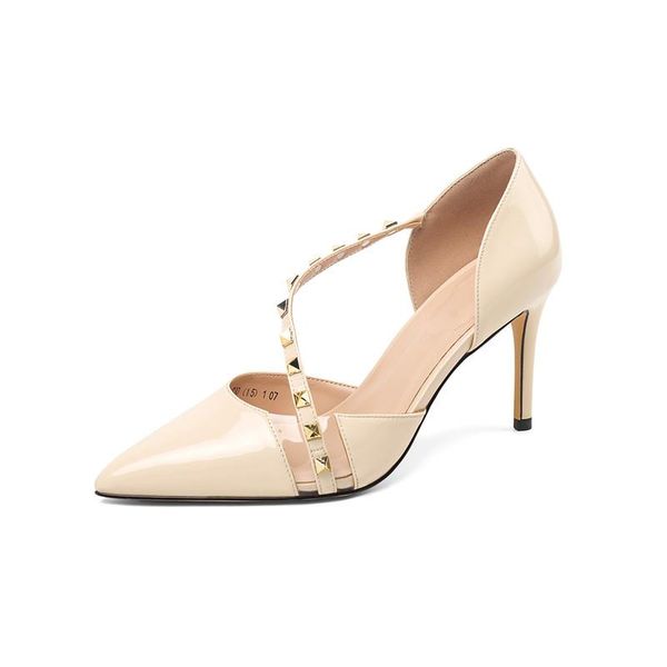 dress shoes 2021 spring and summer fashion stiletto women's single sequins shallow rivets hollow patent leather high heels simple, Black
dress shoes 2021 spring and summer fashion stiletto women's single sequins shallow rivets hollow patent leather high heels simple, Black