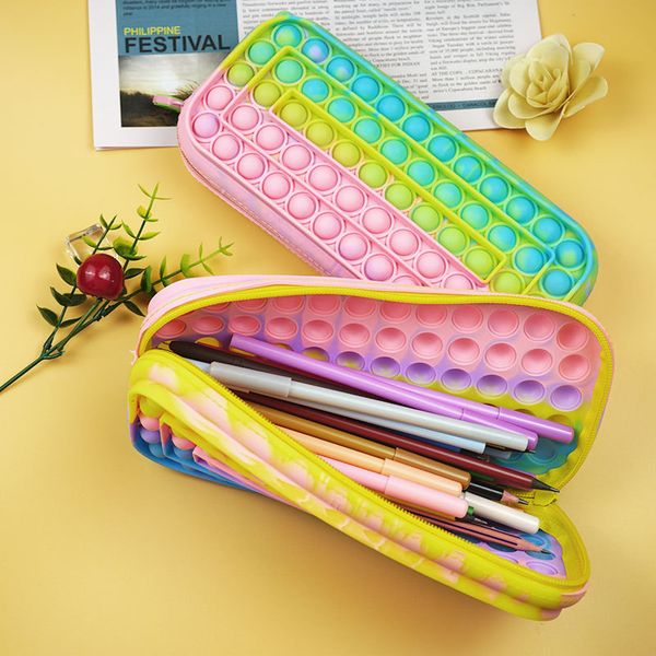 silicone rainbow push it bubble pencil bag case fidget party simple dimple finger toys decompression relief interactive 2021 back to school
silicone rainbow push it bubble pencil bag case fidget party simple dimple finger toys decompression relief interactive 2021 back to school