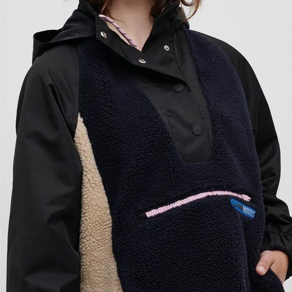 women's jackets autumn winter women jacket faux lamb wool hooded loose long sleeve buttons letter drawstring casual female coats, Black;brown
women's jackets autumn winter women jacket faux lamb wool hooded loose long sleeve buttons letter drawstring casual female coats, Black;brown