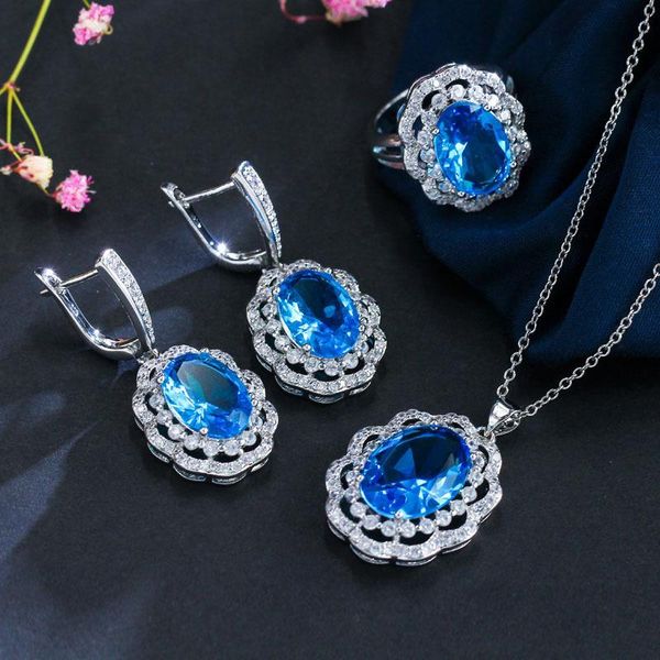 earrings & necklace elegant 3a zircon jewelry ring three-piece set fashion bride wedding dinner accessories, Silver
earrings & necklace elegant 3a zircon jewelry ring three-piece set fashion bride wedding dinner accessories, Silver