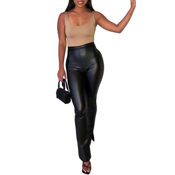 faux leather flare pants for women's fashion slim high waist stretch split trousers street style pant bottoms & capris, Black;white
faux leather flare pants for women's fashion slim high waist stretch split trousers street style pant bottoms & capris, Black;white