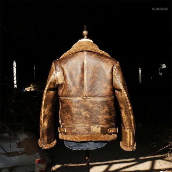 cdj-107 european us size super warm genuine sheep leather coat mens big b3 shearling bomber military fur jacket men's & faux, Black
cdj-107 european us size super warm genuine sheep leather coat mens big b3 shearling bomber military fur jacket men's & faux, Black
