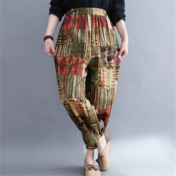 women's pants & capris women vintage harem cotton retro printed wide leg 2021 plus size casual trousers sarouel femme, Black;white
women's pants & capris women vintage harem cotton retro printed wide leg 2021 plus size casual trousers sarouel femme, Black;white