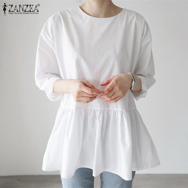 women's blouses & shirts 2021 summer lady solid ruffle womens fashion long sleee blusa casual white o neck loose blouse zanzea elegant
women's blouses & shirts 2021 summer lady solid ruffle womens fashion long sleee blusa casual white o neck loose blouse zanzea elegant