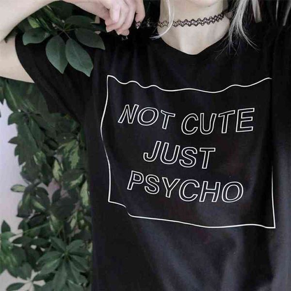 women cool not cute just psycho tumblr grunge style t shirt woman tee fashion street hippie punk womens tshirt clothes, White
women cool not cute just psycho tumblr grunge style t shirt woman tee fashion street hippie punk womens tshirt clothes, White
