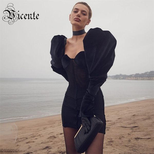 chic black mini dress puff sleeves design square collar mesh velvet splicing celebrity party club vestido 210520, Black;gray
chic black mini dress puff sleeves design square collar mesh velvet splicing celebrity party club vestido 210520, Black;gray
