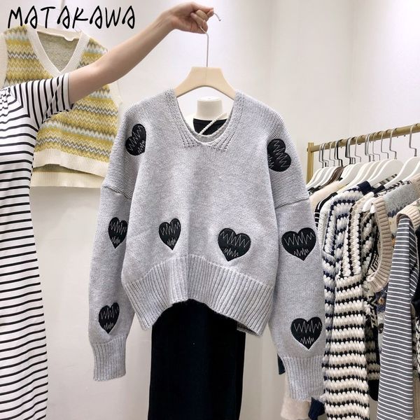 korean v-neck women's sweaters pullover fashion short embroidery outer wear sweater winter clothes women 210506, White;black
korean v-neck women's sweaters pullover fashion short embroidery outer wear sweater winter clothes women 210506, White;black