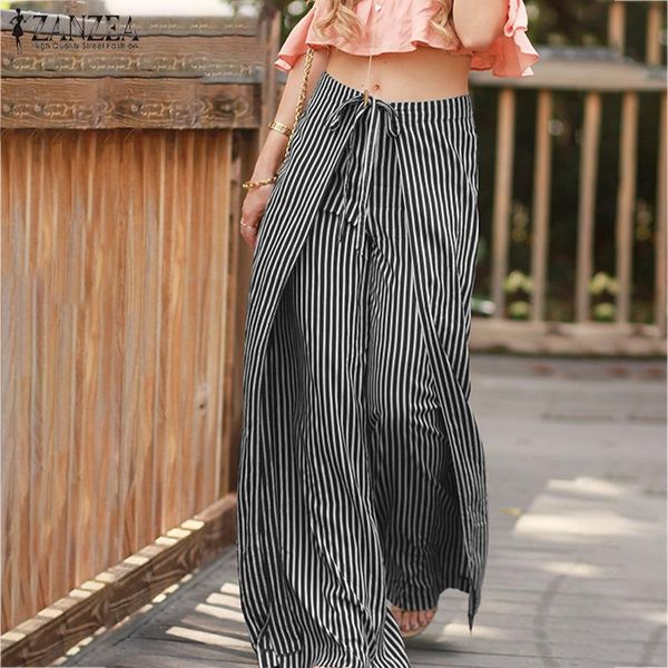 women's pants & capris zanzea women wide leg ladies striped print long trousers female back zipper bottoms pantalones mujer streetwear, Black;white
women's pants & capris zanzea women wide leg ladies striped print long trousers female back zipper bottoms pantalones mujer streetwear, Black;white