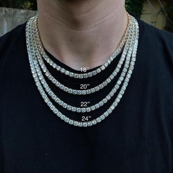 chokers fashion men's necklace gorgeous women's golden tennis chain rhinestone hip hop shiny jewelry men (18-26 inches), Golden;silver
chokers fashion men's necklace gorgeous women's golden tennis chain rhinestone hip hop shiny jewelry men (18-26 inches), Golden;silver