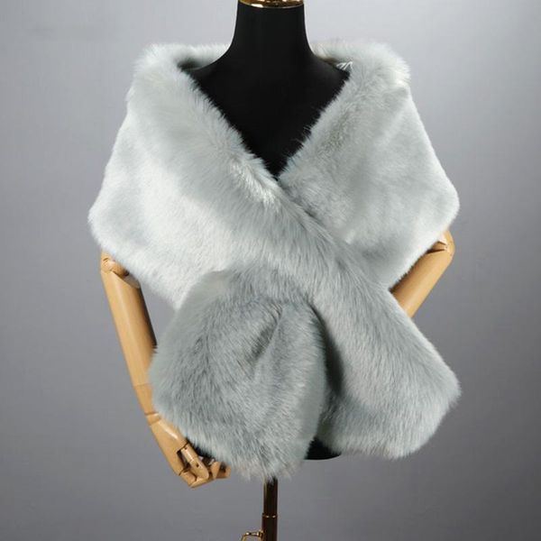 scarves women faux fur shawl winter warm plush thick long cape cloaks fashion elegant accessories for wedding evening party, Blue;gray
scarves women faux fur shawl winter warm plush thick long cape cloaks fashion elegant accessories for wedding evening party, Blue;gray