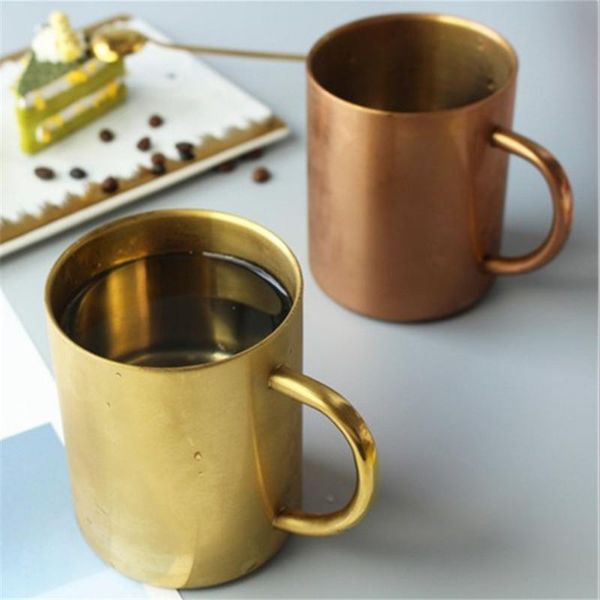 mugs 304 stainless steel gold mug coffee milk double anti-scalding design cup / 2pcs
mugs 304 stainless steel gold mug coffee milk double anti-scalding design cup / 2pcs