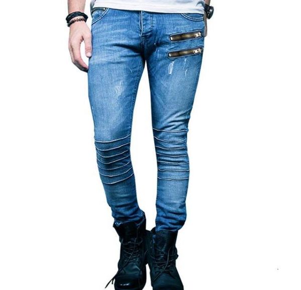 men's jeans biker full length skinny stretch denim pants with zippers males casual washed blue vintage 3906
men's jeans biker full length skinny stretch denim pants with zippers males casual washed blue vintage 3906