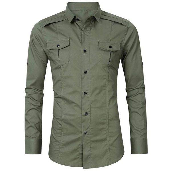 men's casual shirts autumn cotton turn-down collar long sleeve outdoor tooling shirt regular solid color single breasted, White;black
men's casual shirts autumn cotton turn-down collar long sleeve outdoor tooling shirt regular solid color single breasted, White;black