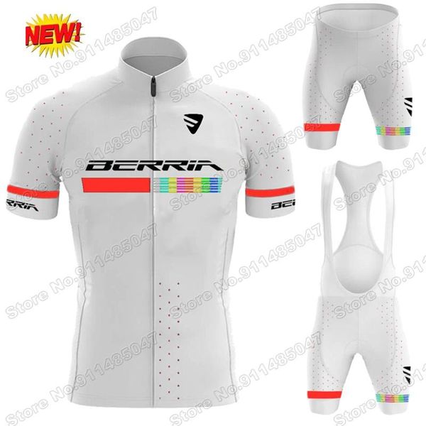 

racing sets 2021 berria summer cycling jersey set clothing men road bike suit bicycle bib short uniform mtb maillot ropa ciclismo, Black;blue