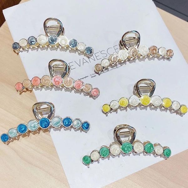 women elegant vintage drip glaze metal hair claws hold tight headband sweet hair clips hairpins fashion hair accessories, Slivery;white
women elegant vintage drip glaze metal hair claws hold tight headband sweet hair clips hairpins fashion hair accessories, Slivery;white