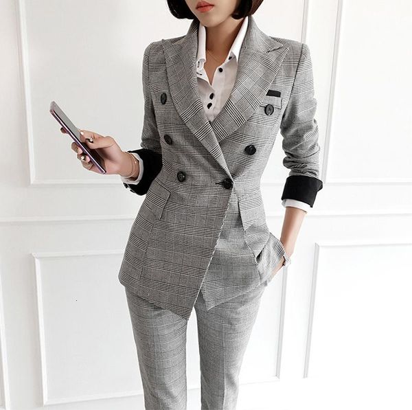 women's suits & blazers taotrees vintage plaid workwear pant women double-breasted blazer and trouser suit female autumn, White;black
women's suits & blazers taotrees vintage plaid workwear pant women double-breasted blazer and trouser suit female autumn, White;black