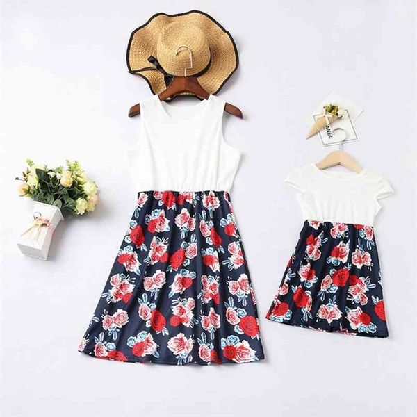 summer mother daughter floral patwork dresses outfits sleeveless mom and girls me 210724, Blue
summer mother daughter floral patwork dresses outfits sleeveless mom and girls me 210724, Blue