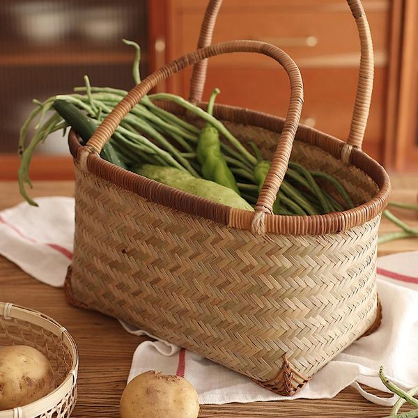 storage baskets bamboo basket handmade small household shopping fruit vegetable egg kitchen
storage baskets bamboo basket handmade small household shopping fruit vegetable egg kitchen