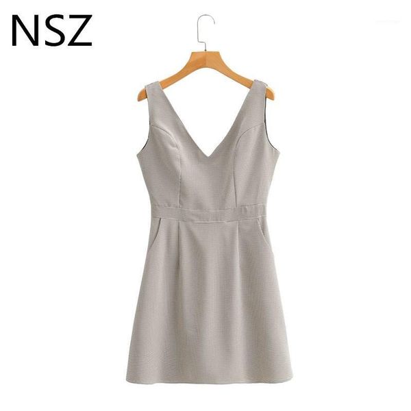 women houndstooth sleeveless mini dress fashion elegant v neck plaid tank vestidos mujer casual dresses, Black;gray
women houndstooth sleeveless mini dress fashion elegant v neck plaid tank vestidos mujer casual dresses, Black;gray