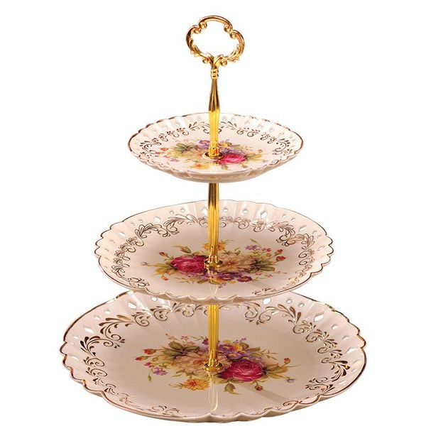 dishes & plates luxury ceramic three-tier dim sum shelf flower english tray multi-layer cake plate fruits afternoon tea dessert
dishes & plates luxury ceramic three-tier dim sum shelf flower english tray multi-layer cake plate fruits afternoon tea dessert