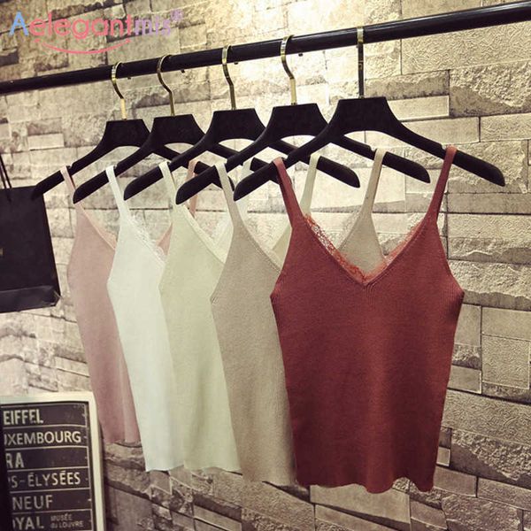 knitted tank women lace summer sleeveless blouse v-neck womens cotton female black white patchwork camis 210607
knitted tank women lace summer sleeveless blouse v-neck womens cotton female black white patchwork camis 210607