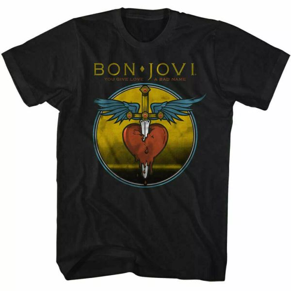 bon jovi you give love a bad name t shirt mens licensed rock band retro black, White;black
bon jovi you give love a bad name t shirt mens licensed rock band retro black, White;black
