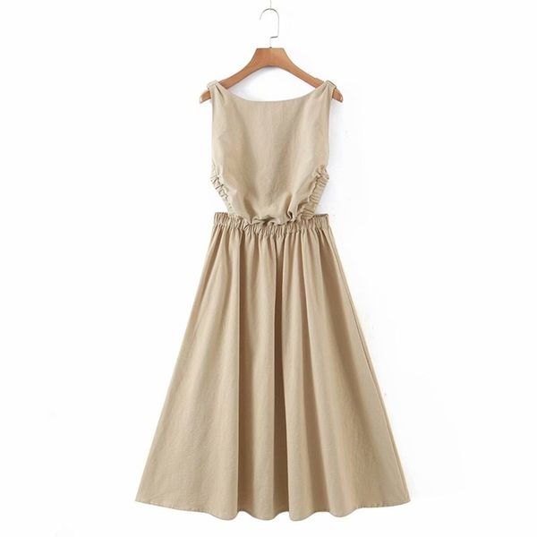 slim girls soft cotton elastic backless dress fashion ladies vintage high waist female wide shoulder strap dress 210515, Black;gray
slim girls soft cotton elastic backless dress fashion ladies vintage high waist female wide shoulder strap dress 210515, Black;gray