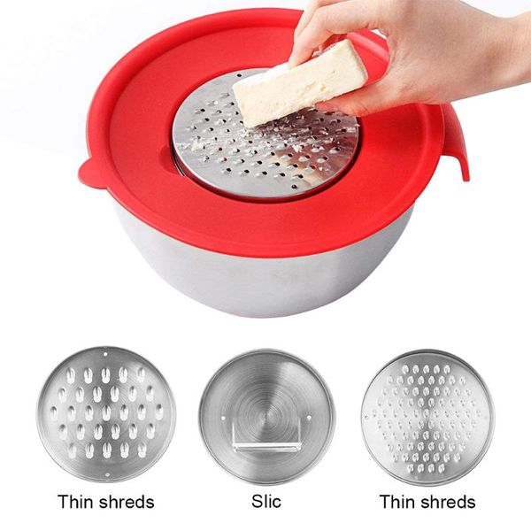 stainless steel mixing bowls with lid handle non-slip silicone base diy cake baking mixer bowl salad grater kitchen cooking tool
stainless steel mixing bowls with lid handle non-slip silicone base diy cake baking mixer bowl salad grater kitchen cooking tool