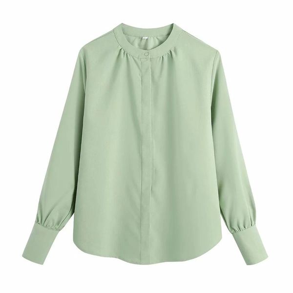 women's blouses & shirts women loose blouse covered button long sleeve o neck casual spring mujer blusas 2021, White
women's blouses & shirts women loose blouse covered button long sleeve o neck casual spring mujer blusas 2021, White