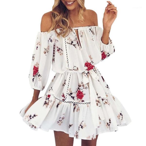 womens summer dress off shoulder slash neck floral print sundress party beach short mini casual loose women blouses dresses, Black;gray
womens summer dress off shoulder slash neck floral print sundress party beach short mini casual loose women blouses dresses, Black;gray