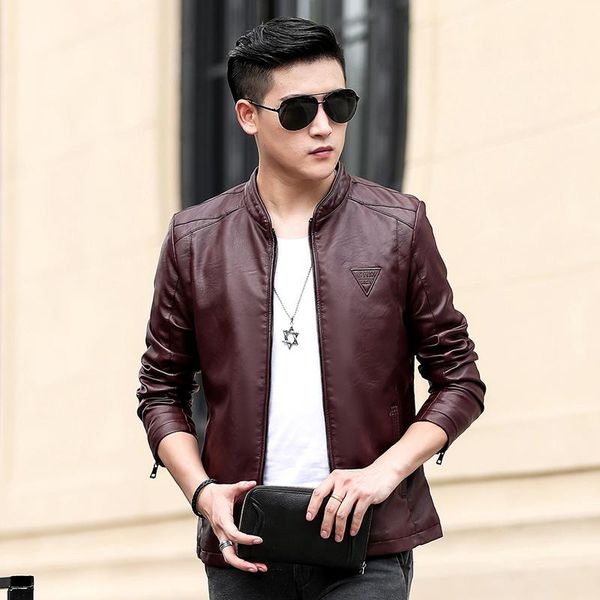 leather jacket youth motorcycle spring and autumn thin men's collarsolid color fur & faux, Black
leather jacket youth motorcycle spring and autumn thin men's collarsolid color fur & faux, Black