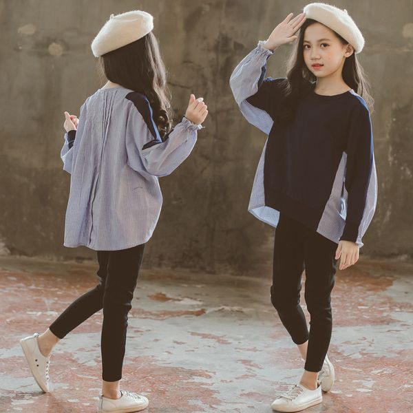 kids clothes girls fashion stripe patchwork long sleeve T shirt +pants 2pcs Casual girls clothing suits 4 5 6 8 9 11 12 years, Picture color
kids clothes girls fashion stripe patchwork long sleeve T shirt +pants 2pcs Casual girls clothing suits 4 5 6 8 9 11 12 years, Picture color