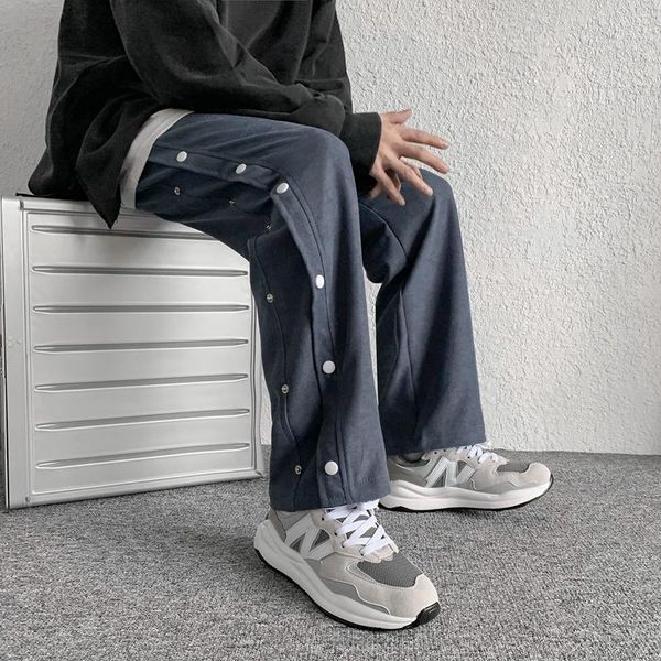 men's pants high street velvet, wide-legged, side-buttoned pants, hipster fog sweatpants, Black
men's pants high street velvet, wide-legged, side-buttoned pants, hipster fog sweatpants, Black