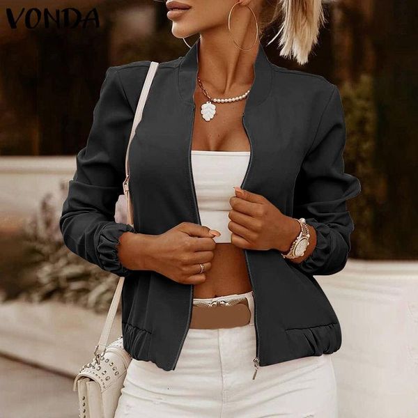 women's jackets women 2021 casual short ladies zipper outwears femme solid long sleeve pleated coats elegant ol office black, Black;brown
women's jackets women 2021 casual short ladies zipper outwears femme solid long sleeve pleated coats elegant ol office black, Black;brown