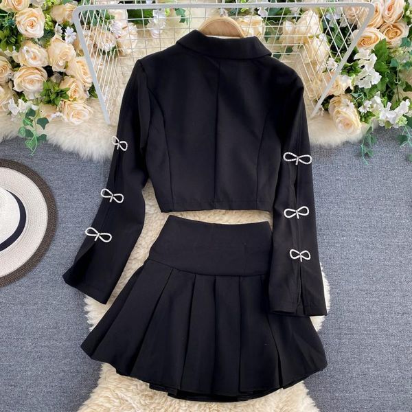 two piece dress deat spring long v neck strass single bow breasted blazer buttons short skirt two female ensemble clothes ml496 c3mu, White
two piece dress deat spring long v neck strass single bow breasted blazer buttons short skirt two female ensemble clothes ml496 c3mu, White