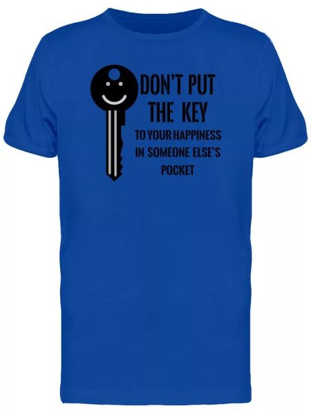 the key to your happiness tee men's -image by shutterstock, White;black