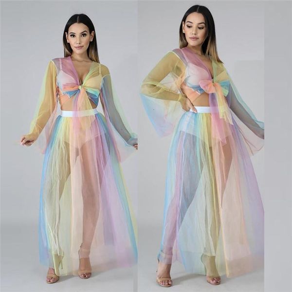 women's two piece pants two piece women bow tie sheer mesh 2 piece crop and skirt set suit party club two set summer be, White
women's two piece pants two piece women bow tie sheer mesh 2 piece crop and skirt set suit party club two set summer be, White