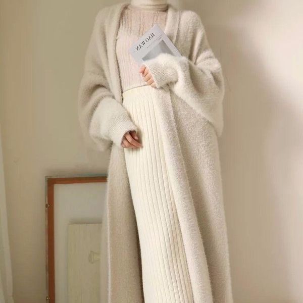 women's knits & tees women 2021 autumn winter korean long faux mink velvet coats female knit cardigans ladies batwing sleeve sweater ja, White
women's knits & tees women 2021 autumn winter korean long faux mink velvet coats female knit cardigans ladies batwing sleeve sweater ja, White