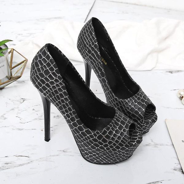 dress shoes woman 14cm thin high heels pumps pu slip on peep toe waterproof fashion casual party wedding for women 2021, Black
dress shoes woman 14cm thin high heels pumps pu slip on peep toe waterproof fashion casual party wedding for women 2021, Black