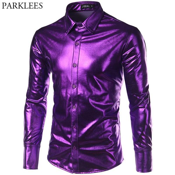purple coated metallic night club wear shirt men long sleeve halloween button down mens dress shiny elastic chemise homme men's casual, White;black
purple coated metallic night club wear shirt men long sleeve halloween button down mens dress shiny elastic chemise homme men's casual, White;black