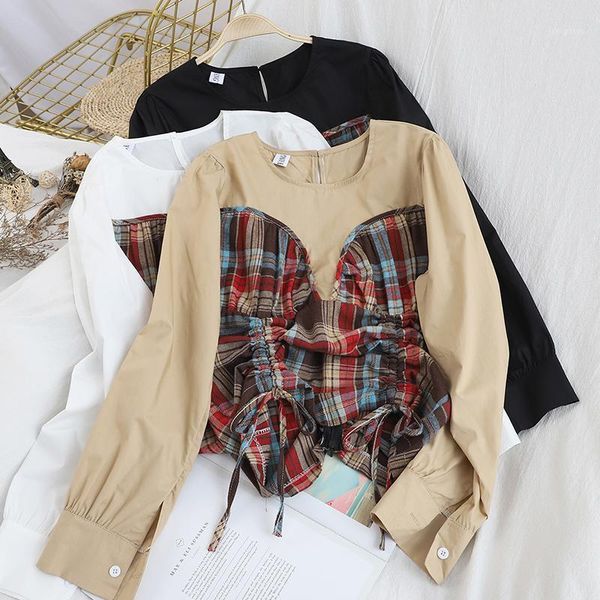 women's blouses & shirts guuzyuviz green patch work womens and loose o-neck fashion clothes women apricot chemise et blouse femme, White
women's blouses & shirts guuzyuviz green patch work womens and loose o-neck fashion clothes women apricot chemise et blouse femme, White