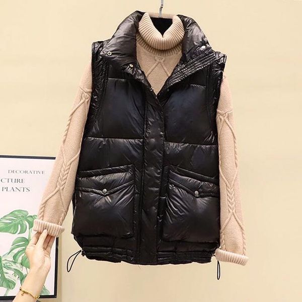 women's vests black korean japanese cotton vest women sleeveless down coat lady casual short outwear waistcoat parkas jacket coats clo, Black;white
women's vests black korean japanese cotton vest women sleeveless down coat lady casual short outwear waistcoat parkas jacket coats clo, Black;white