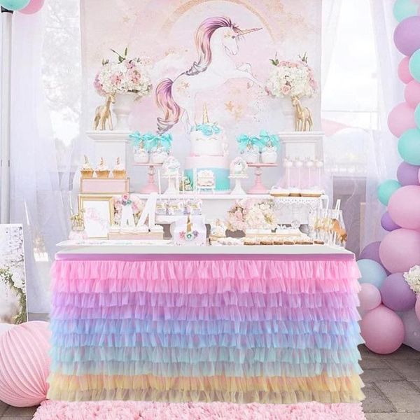 tulle tutu table skirt tablecloth 10 tiers macaron color tableware decoration wedding birthday baby shower party
tulle tutu table skirt tablecloth 10 tiers macaron color tableware decoration wedding birthday baby shower party