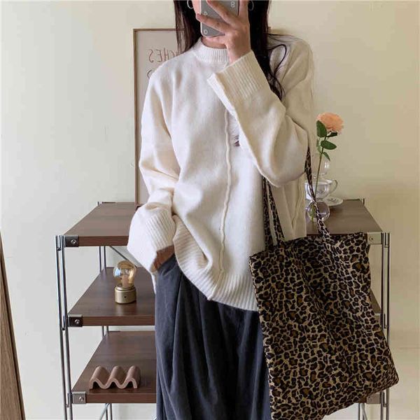 sweaters women sweaters casual autumn winter solid knitted simple pullovers retro long sleeves o neck loose jumper pull femme, White;black
sweaters women sweaters casual autumn winter solid knitted simple pullovers retro long sleeves o neck loose jumper pull femme, White;black