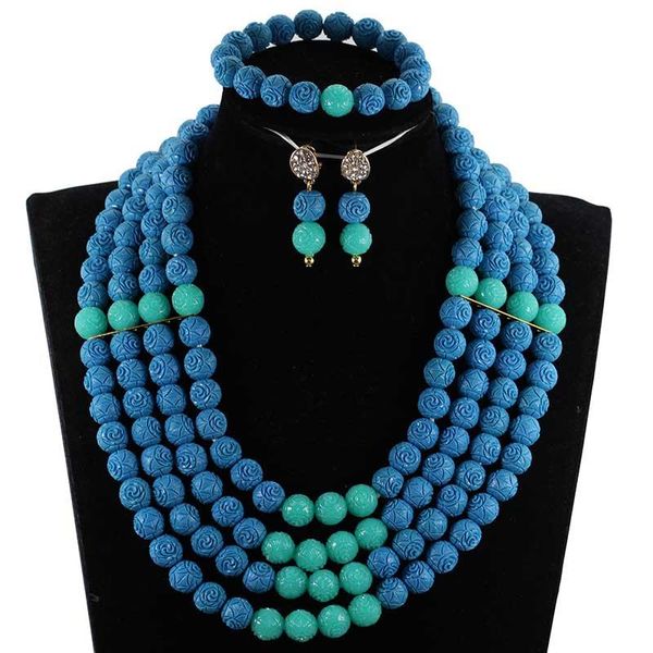 earrings & necklace fashion mix teal blue and aqua african beads jewelry set artificial coral costume for women party gift cnr007, Silver
earrings & necklace fashion mix teal blue and aqua african beads jewelry set artificial coral costume for women party gift cnr007, Silver