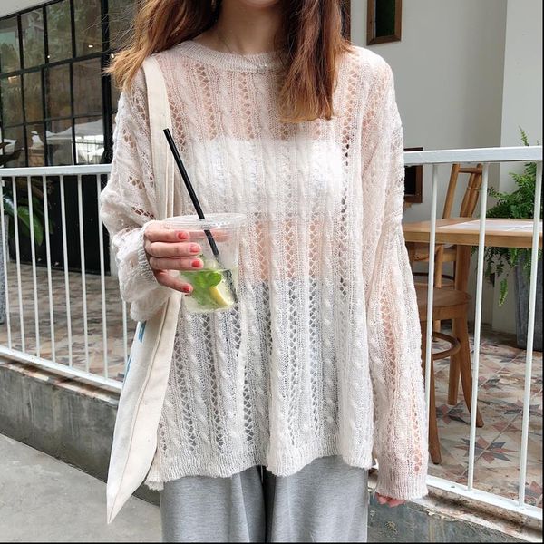 women sweaters spring sweater o neck hollow out transparent female fashion pollover korean style ladies jumper sexy, White;black
women sweaters spring sweater o neck hollow out transparent female fashion pollover korean style ladies jumper sexy, White;black