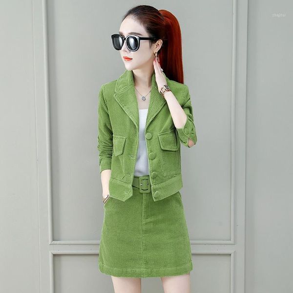 two piece dress spring autumn skirt set women plus size corduroy jacket fashion high waist temperament d3348, White
two piece dress spring autumn skirt set women plus size corduroy jacket fashion high waist temperament d3348, White