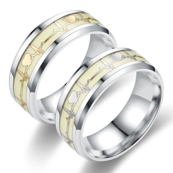 cluster rings 1pc heart shape luminous ring glowing in dark couple for friends gift stainless steel jewelry wholesale, Golden;silver
cluster rings 1pc heart shape luminous ring glowing in dark couple for friends gift stainless steel jewelry wholesale, Golden;silver