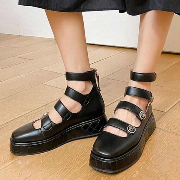 sorphio genuine leather female design women shoes buckle wedges zipper platform marry janes pumps solid dress, Black
sorphio genuine leather female design women shoes buckle wedges zipper platform marry janes pumps solid dress, Black